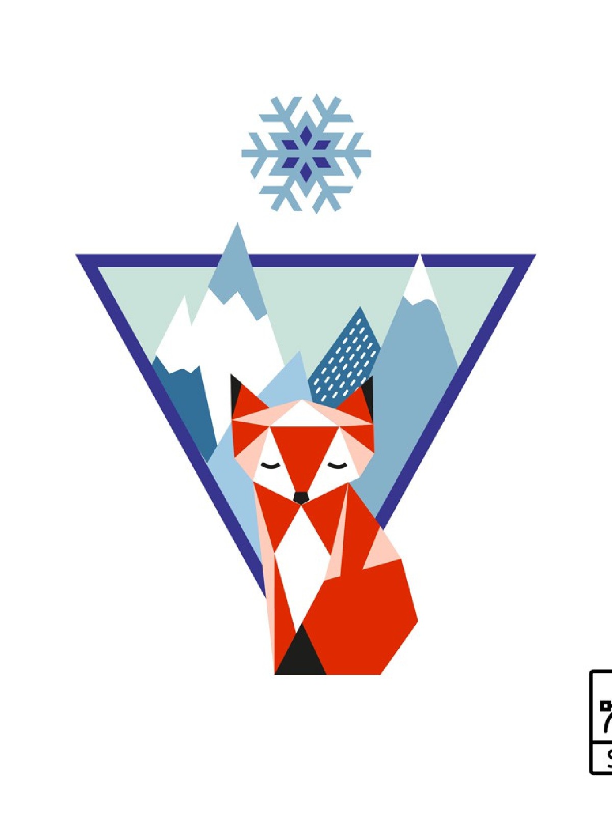 Mountain fox - Vector graphics