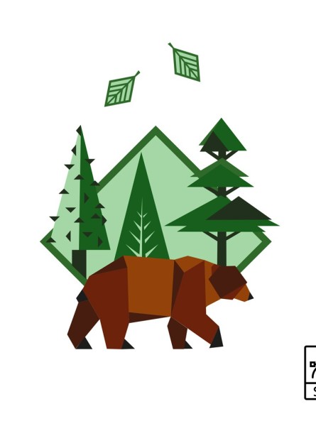 Brown bear - Vector graphics