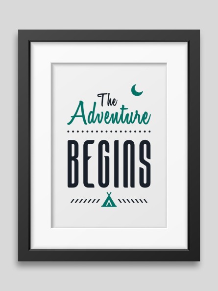 The adventure begins Framed poster